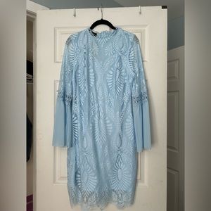 Blue lace dress